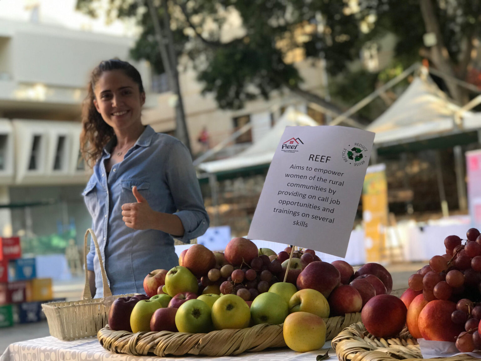 Lady catering at a volunteer event